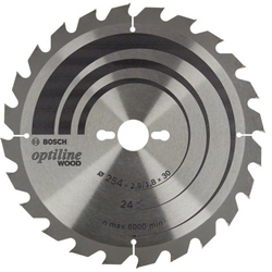 Bosch Optiline Wood Kreissägeblatt 254x2,6/1,6x30, 24 Zähne Nr. 2608838412
