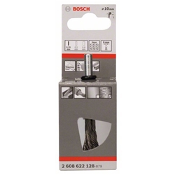Bosch Pinselbürste, 10x0,35mm, gezopfter Draht, Edelstahl/Schrauber Nr. 2608622128