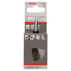 Bosch Pinselbürste, 15x0,2mm, gewellter Draht, Edelstahl/Schrauber Nr. 2608622126
