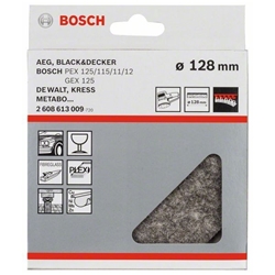 Bosch Polierfilz für Exzenterschleifer, weich, Klett, 128mm, 1er-Pack Nr. 2608613009