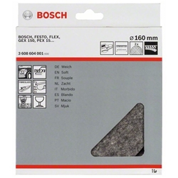 Bosch Polierfilz für Exzenterschleifer, weich, Klett, 160mm, 2er-Pack Nr. 3608604001