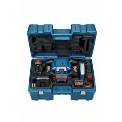 Bosch Rotationslaser GRL 600 CHV, mit Akku und Schnellladegerät, im Lieferumfang enthalten: Laser-Empfänger LR 60 Prof., Empfängerhalterung RB 60 Prof., Fernbedienung RC 6 Prof., 1 x Akku ProCORE18V 4.0Ah, Schnellladegerät GAL 18V-40 Prof., Akku-Adapter BA 1 Prof., Wandhalter WM 6 Prof., 4 x Batterie LR20 1,5V (D), 4 x 1,5 V-LR6-Batterie (AA), Laserzieltafel, Lasersichtbrille (rot), Handwerkerkoff
