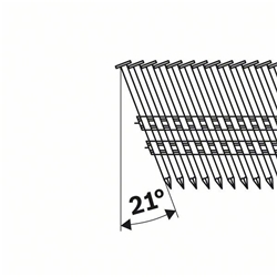 Bosch Rundkopf-Streifennagel SN21RK 75RHG 2,8mm, 75mm, feuerverzinkt, gerillt, 3000 Stück Nr. 2608200040