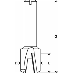 Bosch Scharniernutfräser, 8mm, D1 12,7mm, L 12,7mm, G 50,8mm Nr. 2608628399