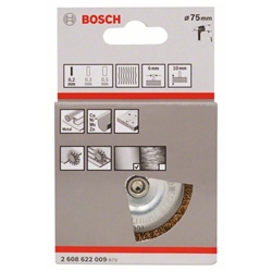 Bosch Scheibenbürste 75x0,2mm, 10mm, gewellter Draht, vermessingt Nr. 2608622009
