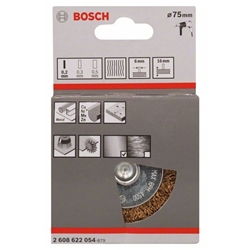 Bosch Scheibenbürste 75x0,2mm, 16mm, gewellter Draht, vermessingt Nr. 2608622054