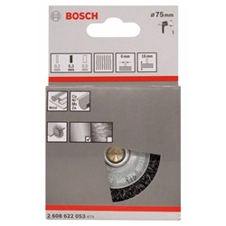 Bosch Scheibenbürste 75x0,3mm, 16mm, gewellter Stahldraht Nr. 2608622053