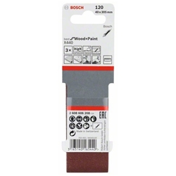 Bosch Schleifband-Set X440 Best for Wood and Paint, 3-tlg., 40x305mm, 120 Nr. 2608606208