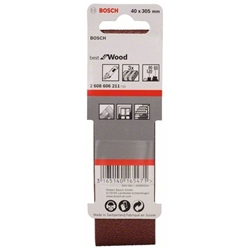 Bosch Schleifband-Set X440 Best for Wood and Paint, 3-tlg., 40x305mm, 60, 80,120 Nr. 2608606211