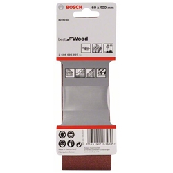 Bosch Schleifband-Set X440 Best for Wood and Paint, 3-tlg., 60x400mm, 60, 80,100 Nr. 2608606007