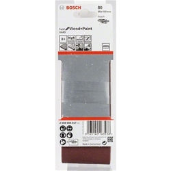 Bosch Schleifband-Set X440 Best for Wood and Paint, 3-tlg., 65x410mm, 80 Nr. 2608606017