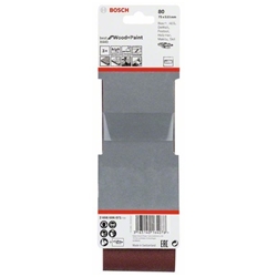 Bosch Schleifband-Set X440 Best for Wood and Paint, 3-tlg., 75x533mm, 80 Nr. 2608606071