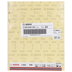 Bosch Schleifblatt C355, Papierschleifblatt, 230x280mm, 80 Nr. 2608608H61