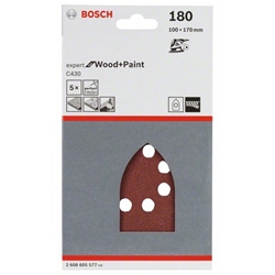 Bosch Schleifblatt C430, 100x170mm, 180, 8 Löcher, Klett, 5er-Pack Nr. 2608605577