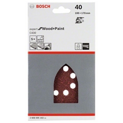 Bosch Schleifblatt C430, 100x170mm, 40, 8 Löcher, Klett, 5er-Pack Nr. 2608605182