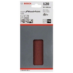 Bosch Schleifblatt C430, 93x186mm, 120, 8 Löcher, 10er-Pack Nr. 2608605306