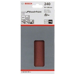 Bosch Schleifblatt C430, 93x186mm, 240, 8 Löcher, 10er-Pack Nr. 2608605309