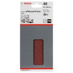 Bosch Schleifblatt C430, 93x186mm, 40, 8 Löcher, 10er-Pack Nr. 2608605302