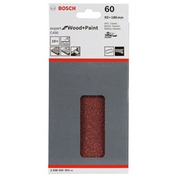 Bosch Schleifblatt C430, 93x186mm, 60, 8 Löcher, 10er-Pack Nr. 2608605303