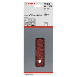 Bosch Schleifblatt C430, 93x230mm, 2x40, 3x80, 3x120, 2x180, 8 Löcher, 10er-Pack Nr. 2608608X98