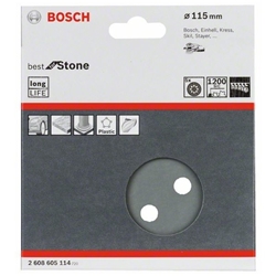 Bosch Schleifblatt F355, 115mm, 1200, 8 Löcher, Klett, 5er-Pack Nr. 2608605114