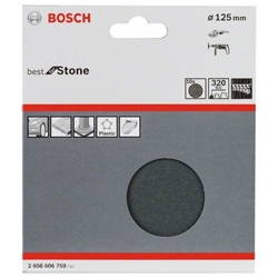 Bosch Schleifblatt Papier F355, 125mm, 320, ungelocht, Klett, 10er-Pack Nr. 2608606759