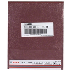 Bosch Schleifblatt Papier J475, Best for Metal, 230x280mm, 100, ungelocht, 1er-Pack Nr. 2608608C08