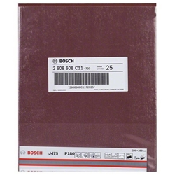 Bosch Schleifblatt Papier J475, Best for Metal, 230x280mm, 180, ungelocht, 1er-Pack Nr. 2608608C11