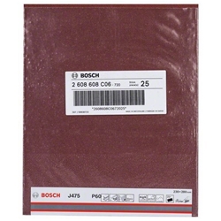 Bosch Schleifblatt Papier J475, Best for Metal, 230x280mm, 60, ungelocht, 1er-Pack Nr. 2608608C06