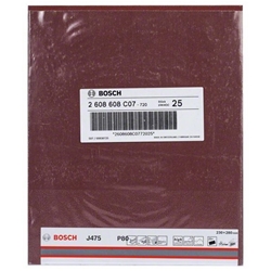 Bosch Schleifblatt Papier J475, Best for Metal, 230x280mm, 80, ungelocht, 1er-Pack Nr. 2608608C07