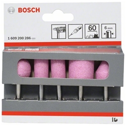 Bosch Schleifstift-Set, 5-tlg., 6mm, 60, 25, 15, 15, 25, 20x24, 30, 30, 25, 25mm Nr. 1609200286