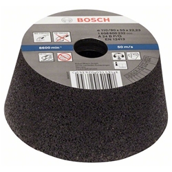 Bosch Schleiftopf, konisch-Metall/Guss 90mm, 110mm, 55mm, K 24 Nr. 1608600232