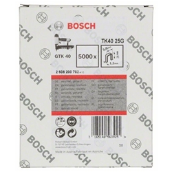 Bosch Schmalrückenklammer TK40 25G, 5,8mm, 1,2mm, 25mm, verzinkt, 5000er-Pack Nr. 2608200702