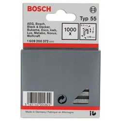 Bosch Schmalrückenklammer Typ 55, 6x1,08x16mm, 1000er-Pack Nr. 1609200372