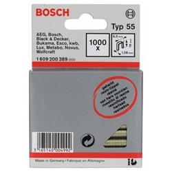 Bosch Schmalrückenklammer Typ 55, geharzt 6x1,08x19mm, 1000er-Pack Nr. 1609200389