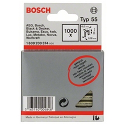 Bosch Schmalrückenklammer Typ 55, geharzt 6x1,08x23mm, 1000er-Pack Nr. 1609200374