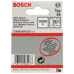 Bosch Schmalrückenklammer Typ 55, geharzt 6x1,08x23mm, 3000er-Pack Nr. 2609200227