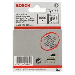 Bosch Schmalrückenklammer Typ 55, geharzt 6x1,08x28mm, 1000er-Pack Nr. 1609200375