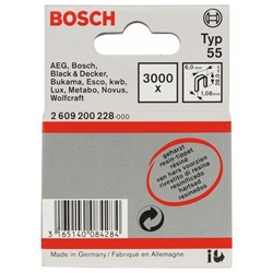Bosch Schmalrückenklammer Typ 55, geharzt 6x1,08x28mm, 3000er-Pack Nr. 2609200228