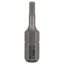 Bosch Schrauberbit Extra-Hart HEX 2,5, 25mm, 3er-Pack Nr. 2607001720