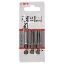 Bosch Schrauberbit Extra-Hart HEX 4, 49mm, 3er-Pack Nr. 2607001733