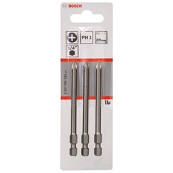 Bosch Schrauberbit Extra-Hart PH 1, 89mm, 3er-Pack Nr. 2607001533