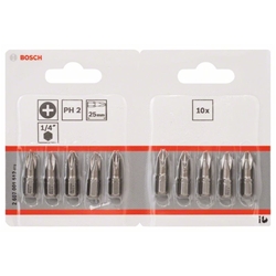 Bosch Schrauberbit Extra-Hart PH 2, 25mm, 10er-Pack, im Blister Nr. 2607001512