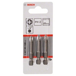 Bosch Schrauberbit Extra-Hart PH 2, 49mm, 3er-Pack Nr. 2607001528