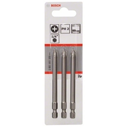 Bosch Schrauberbit Extra-Hart PH 2, 89mm, 3er-Pack Nr. 2607001535