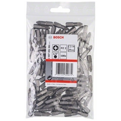 Bosch Schrauberbit Extra-Hart PZ 2, 25mm, 100er-Pack Nr. 2607001561