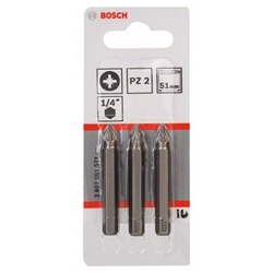 Bosch Schrauberbit Extra-Hart PZ 2, 51mm, 3er-Pack Nr. 2607001571