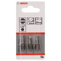 Bosch Schrauberbit Extra-Hart S 0,5x4,0, 25mm, 3er-Pack Nr. 2607001457