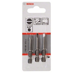 Bosch Schrauberbit Extra-Hart S 0,5x4,0, 49mm, 3er-Pack Nr. 2607001475