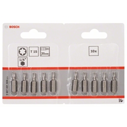 Bosch Schrauberbit Extra-Hart T15, 25mm, 10er-Pack Nr. 2607001608